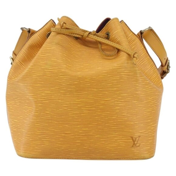 Authentic LOUIS VUITTON Epi Petit Noe Shoulder Bag Yellow M44109 LV - Picture 9 of 16